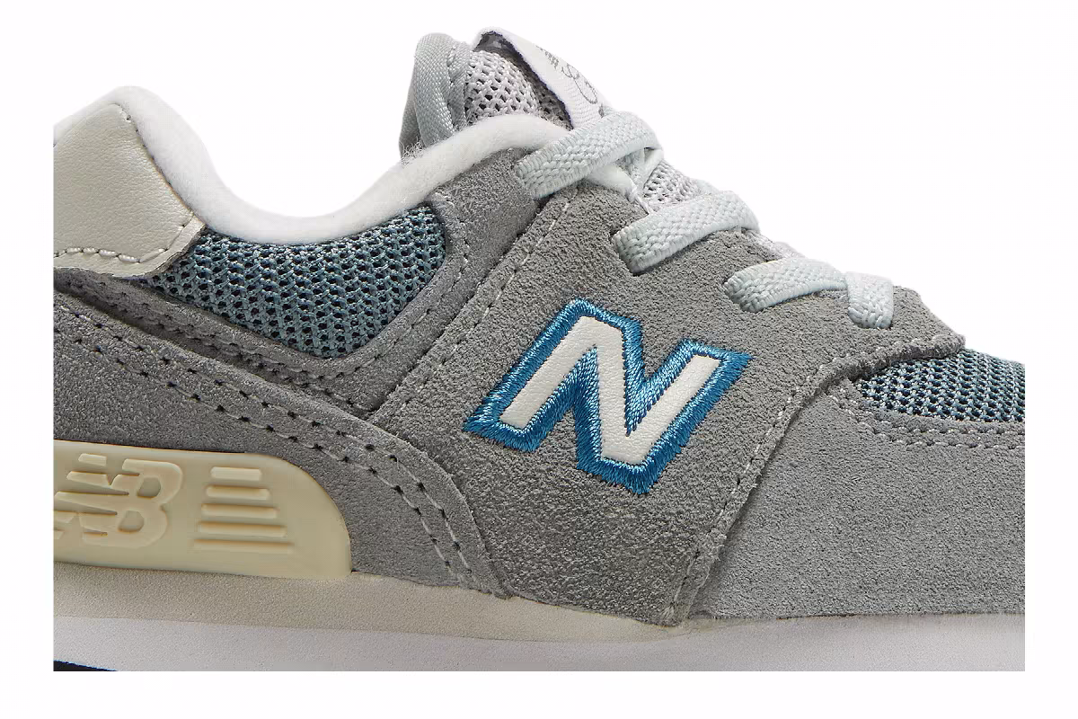 New Balance 574 Toddler Grey Sky Blue, view 3