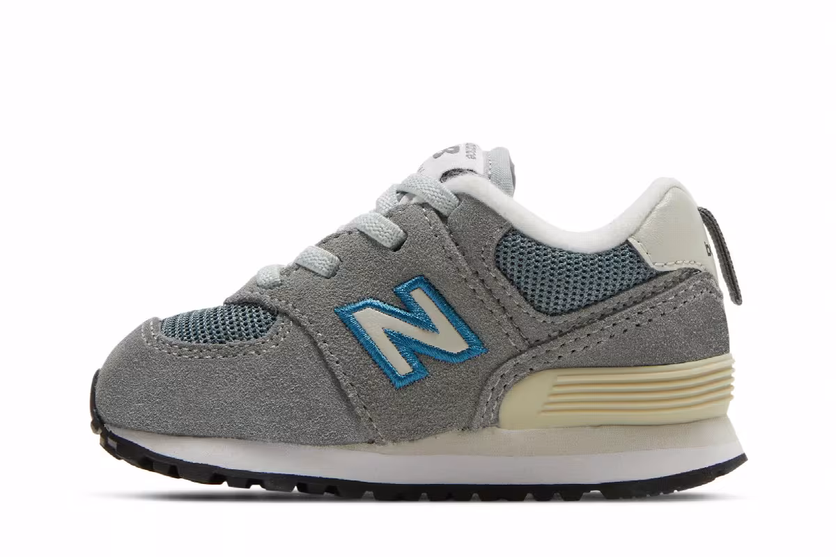 New Balance 574 Toddler Grey Sky Blue, view 4