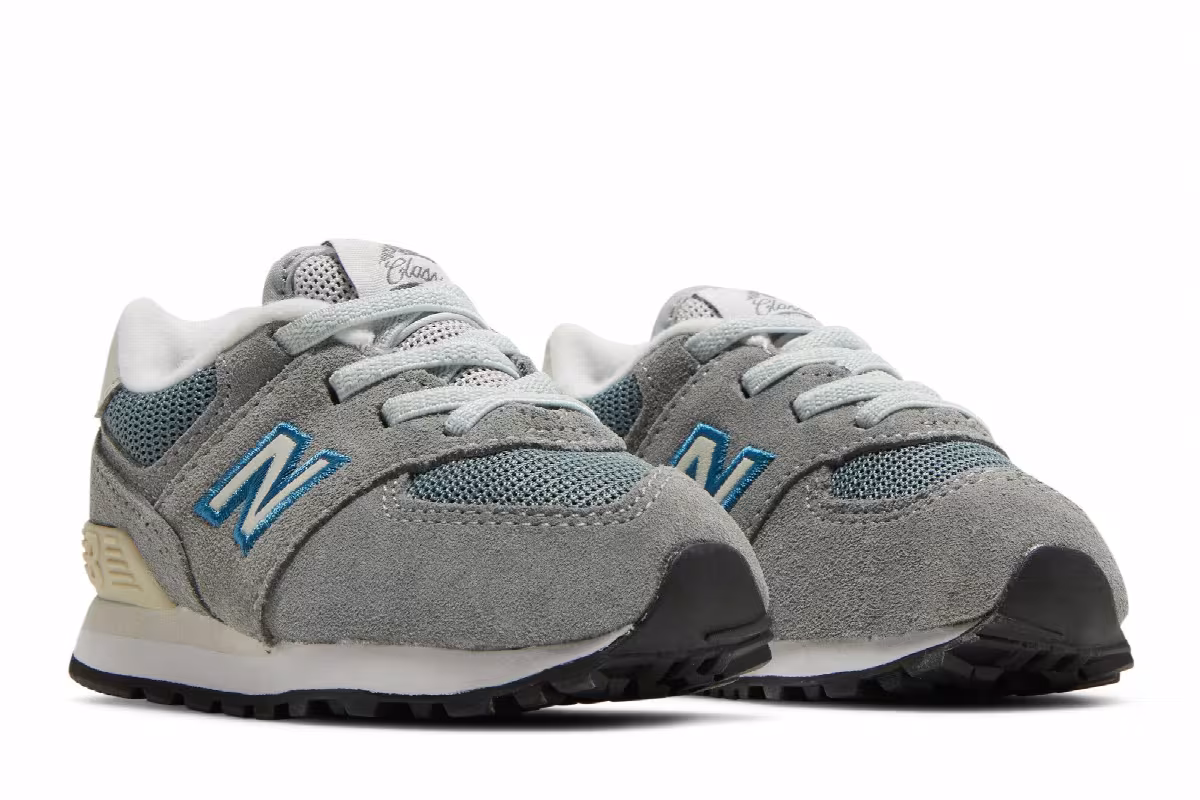 New Balance 574 Toddler Grey Sky Blue, view 9