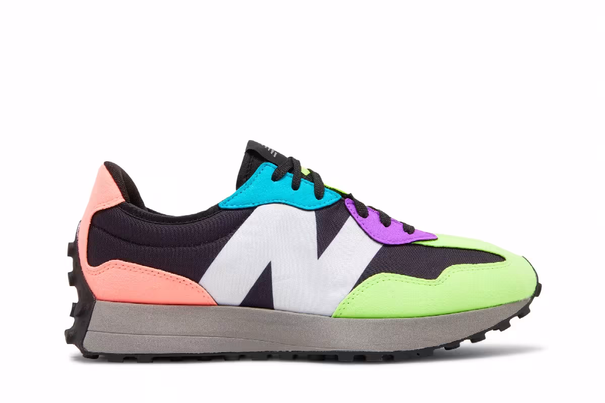 New Balance 327 Black Multi-Color, view 2