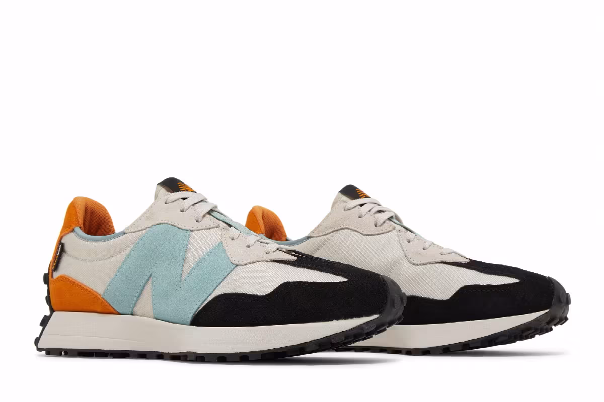New Balance 327 Moonbeam Madras Orange, view 9