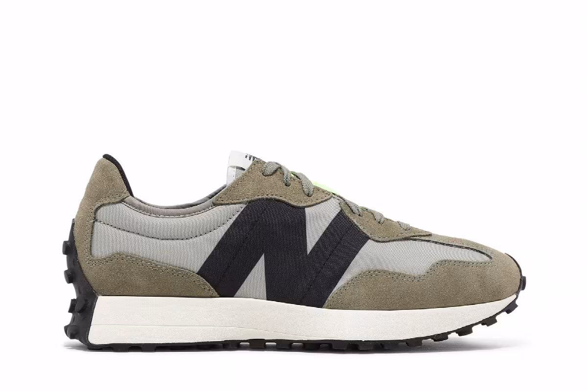 New Balance 327 Aluminum Covert Green, view 2