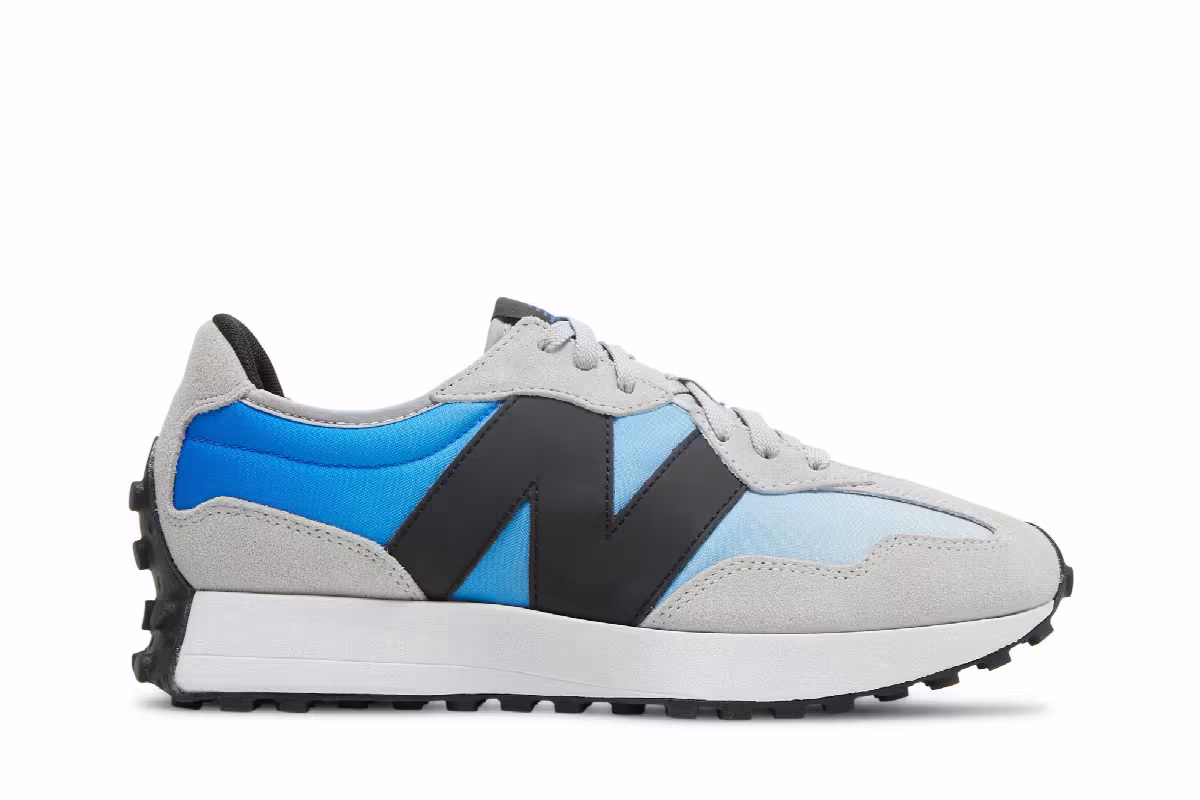 New Balance 327 Light Aluminum Cobalt Blue, view 2