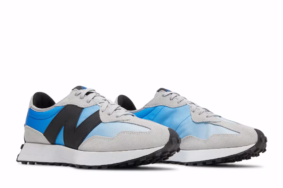 New Balance 327 Light Aluminum Cobalt Blue, view 9