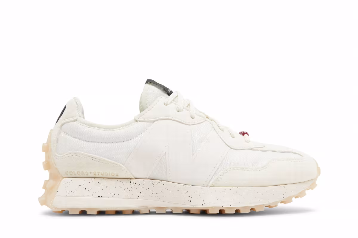 ColorsxStudios x New Balance 327 Snow White Rumba Red, view 2