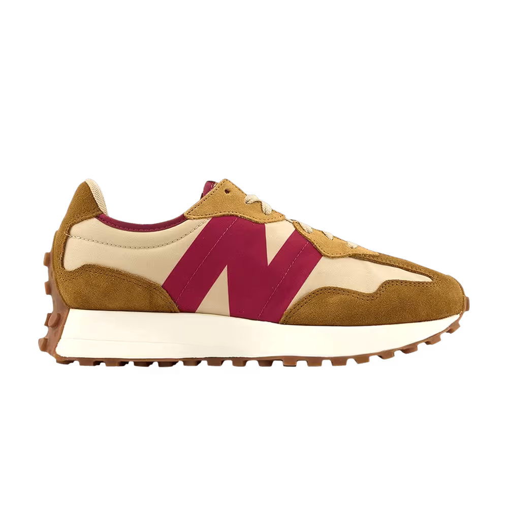 New Balance 327 Tan Burgundy