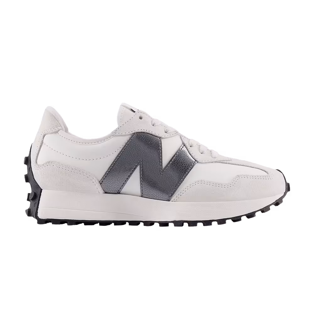 New Balance Women's 327 White Dark Grey