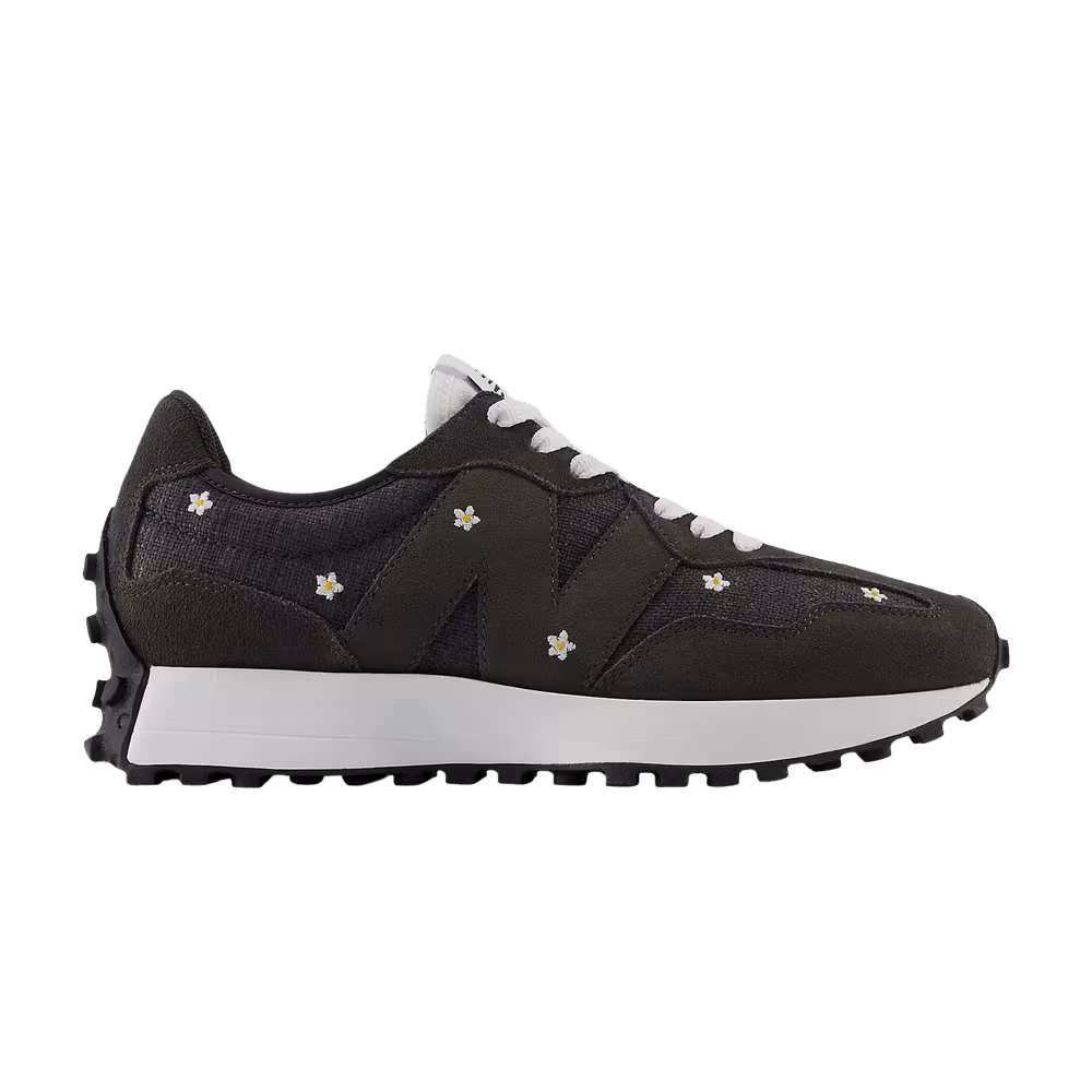 New Balance Women's 327 Black Floral Embroidery