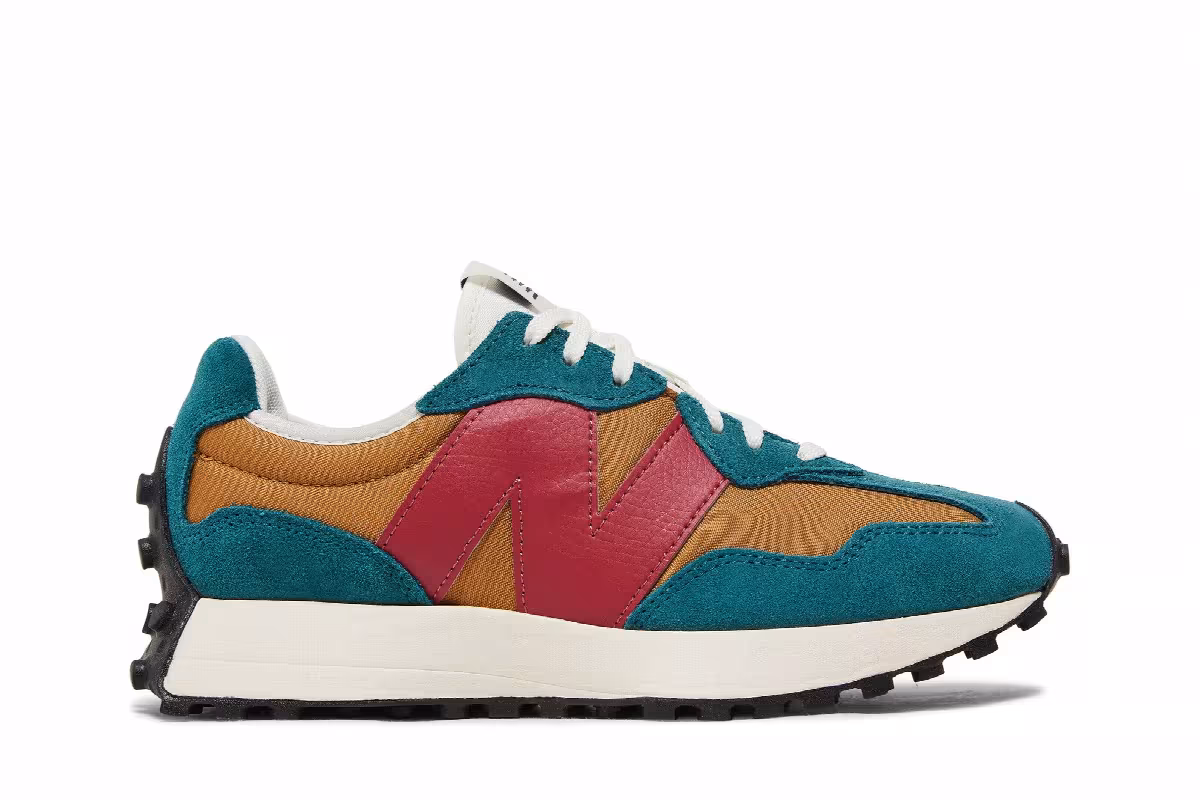 New Balance Women's 327 Mountain Teal Workwear, view 2