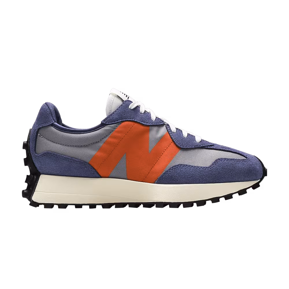 New Balance Women's 327 Magnetic Blue Varsity Orange
