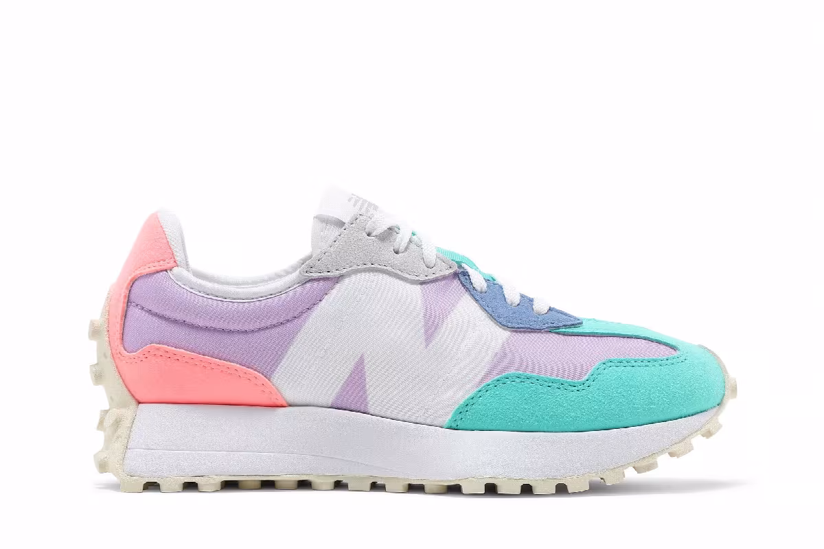 New Balance Women's 327 Dark Violet Summer Jade, view 2