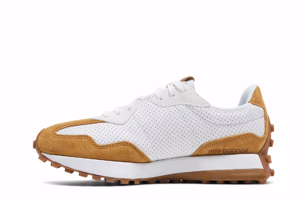 Bandier x New Balance Women's 327 White Workwear, view 4