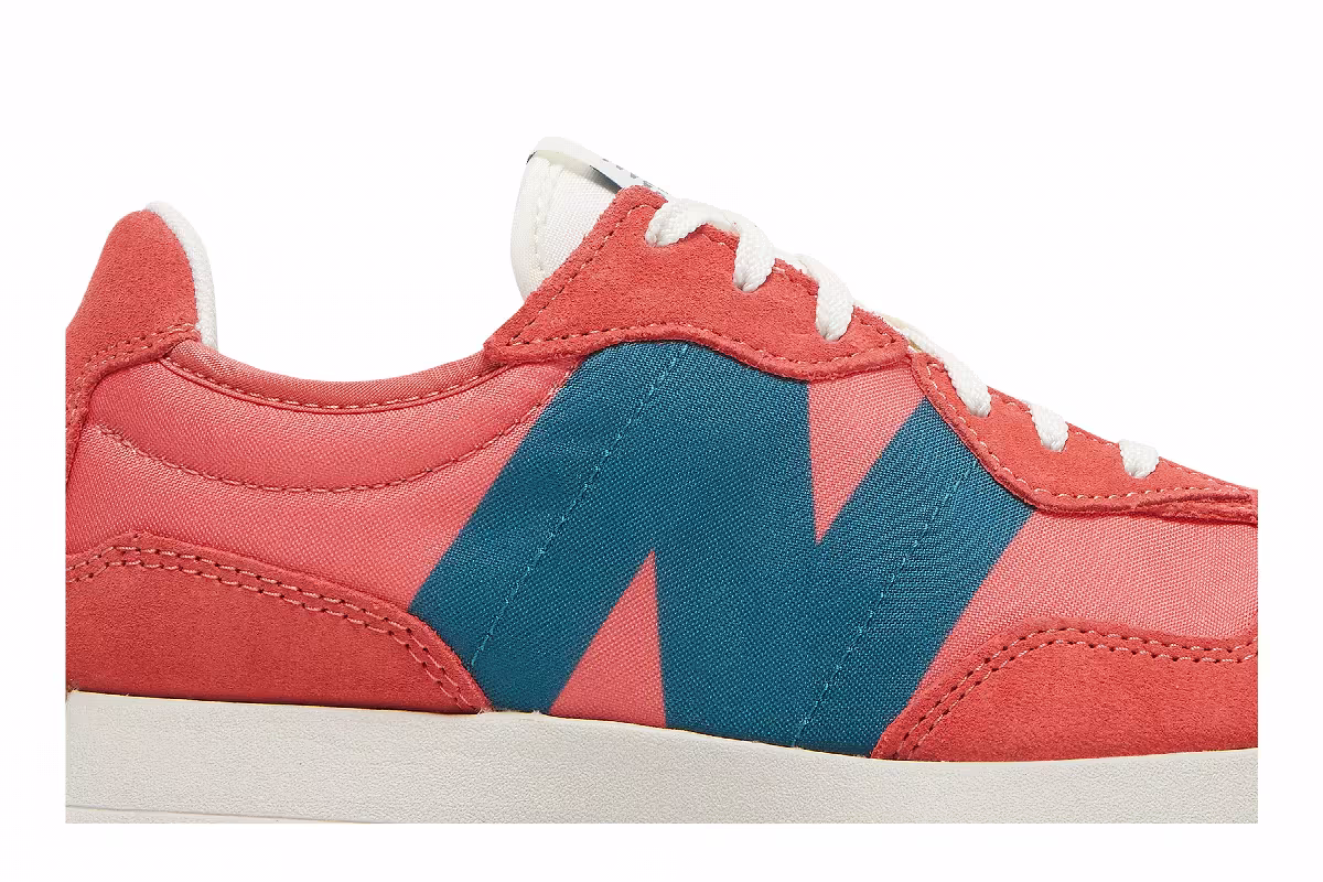 New Balance Women's 327 Red Teal, view 3