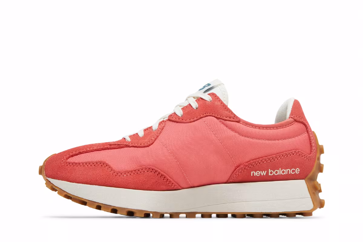 New Balance Women's 327 Red Teal, view 4