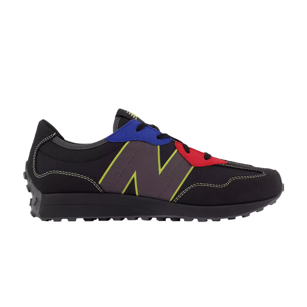 New Balance 327 Big Kid Black Red Blue