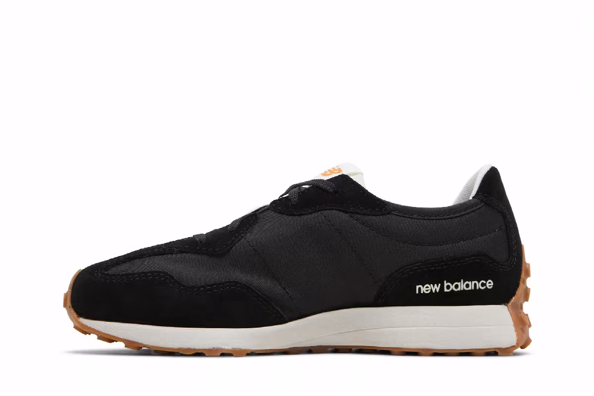 New Balance 327 Big Kid Black Madras Orange, view 4