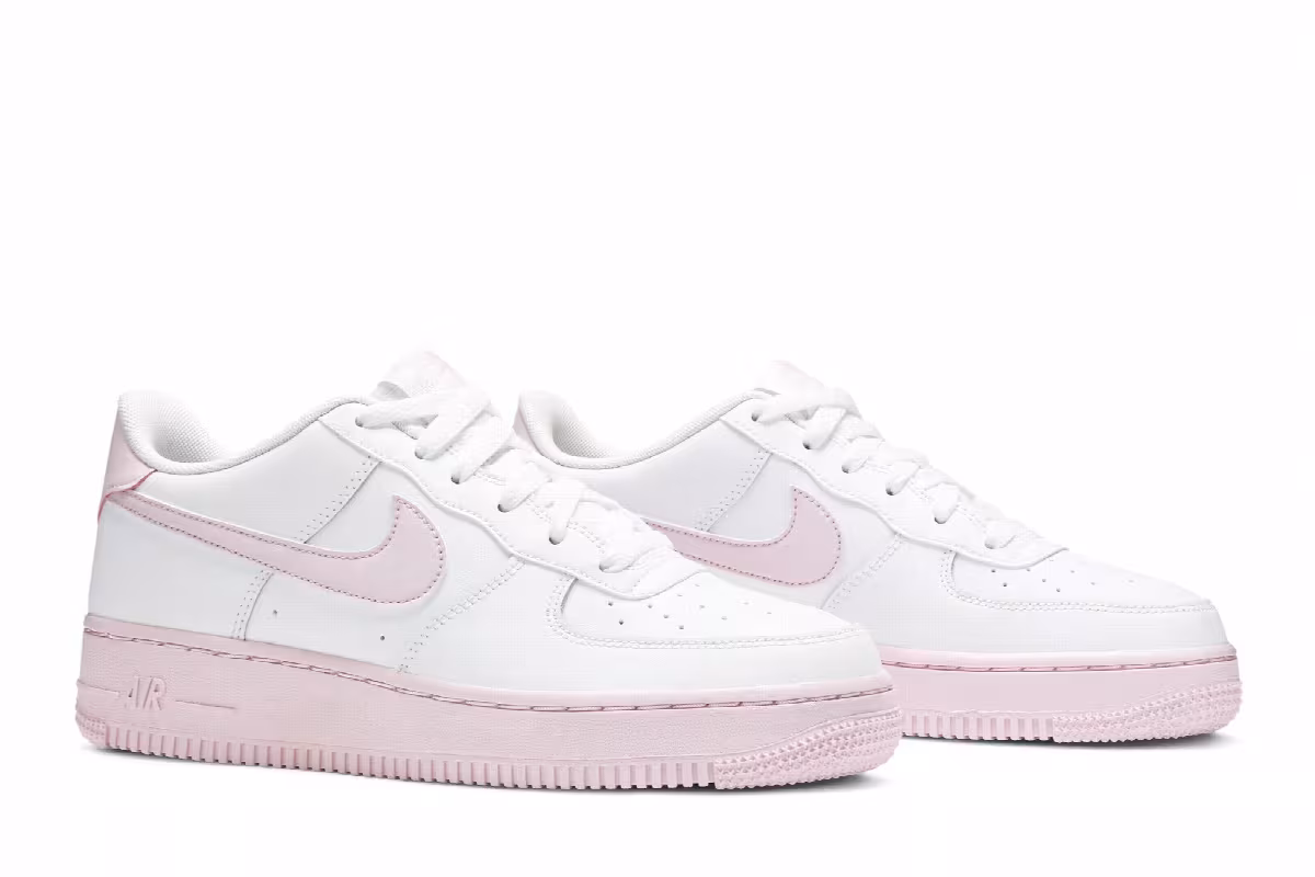 Nike Air Force 1 GS White Pink Foam, view 9