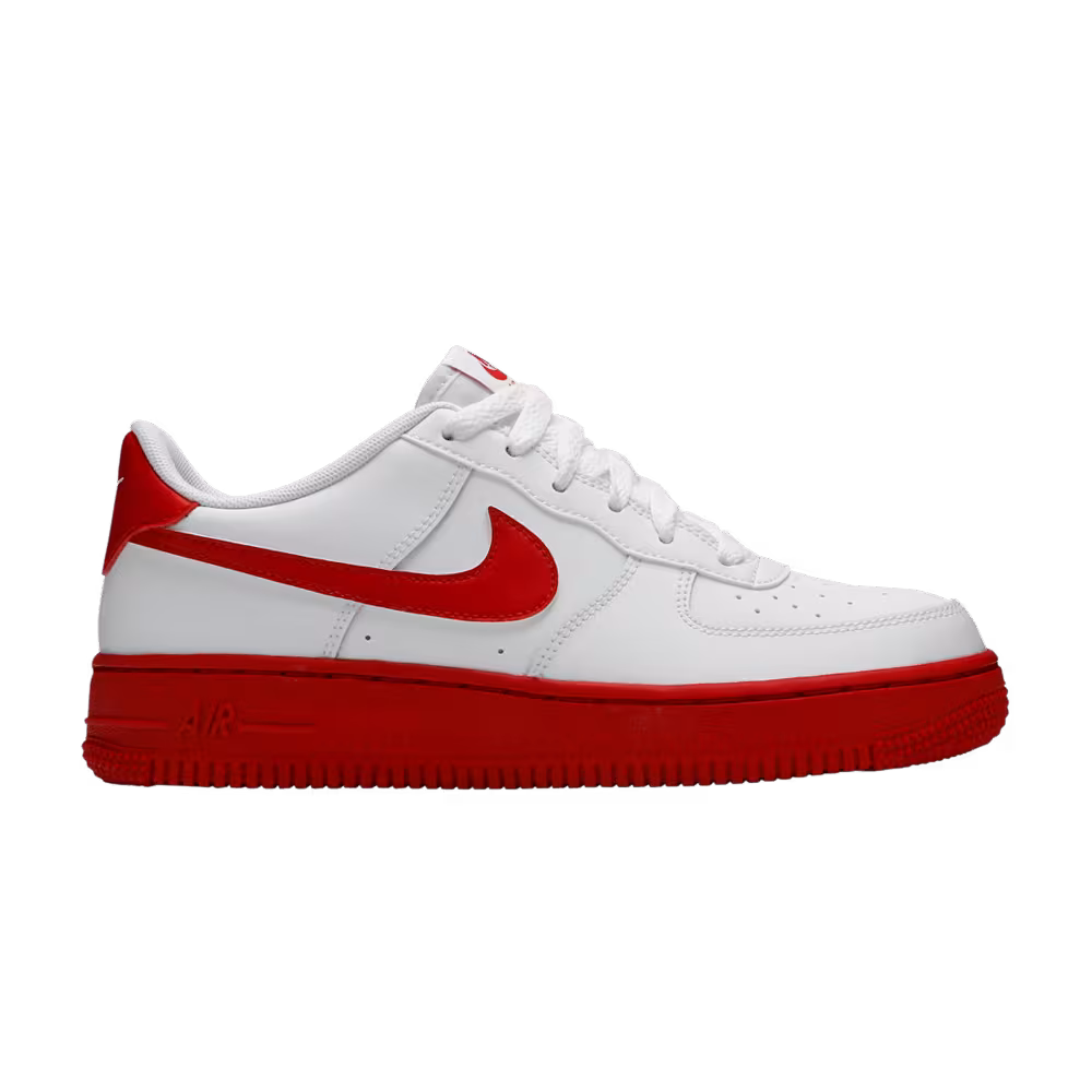 Nike Air Force 1 GS White Red Sole