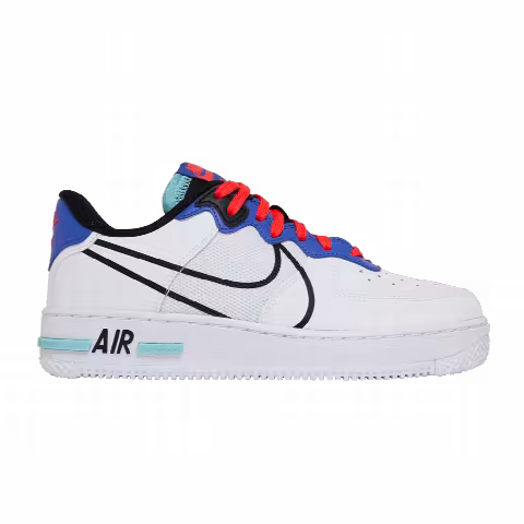 Nike Air Force 1 React GS 'Astronomy Blue Laser Crimson'