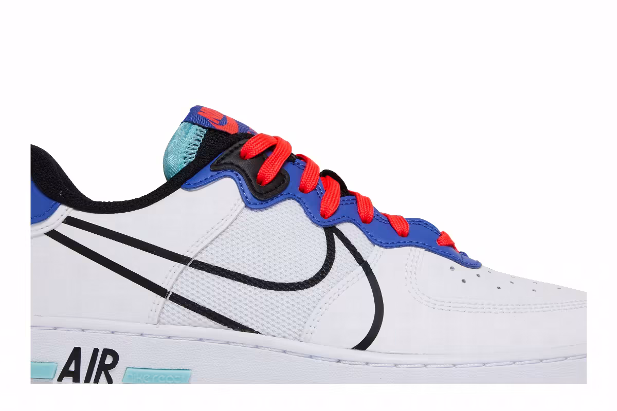 Nike Air Force 1 React GS Astronomy Blue Laser Crimson, view 3