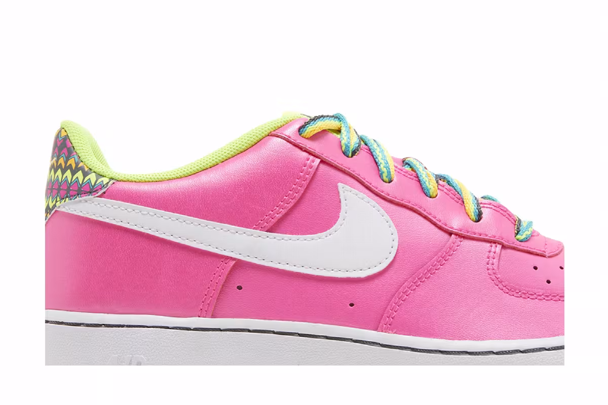 Nike Air Force 1 GS Pink Blast Volt, view 3