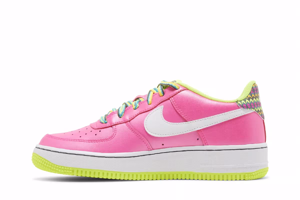 Nike Air Force 1 GS Pink Blast Volt, view 4
