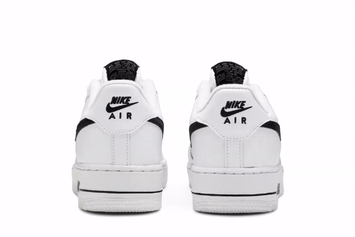 Nike Air Force 1 GS White Black, view 7