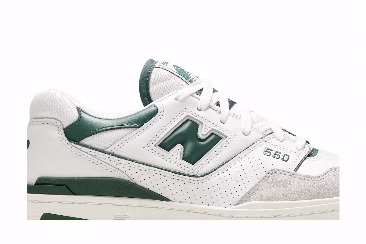 New Balance 550 White Green, view 3