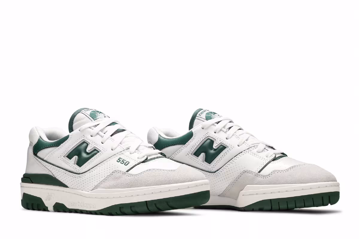 New Balance 550 White Green, view 9