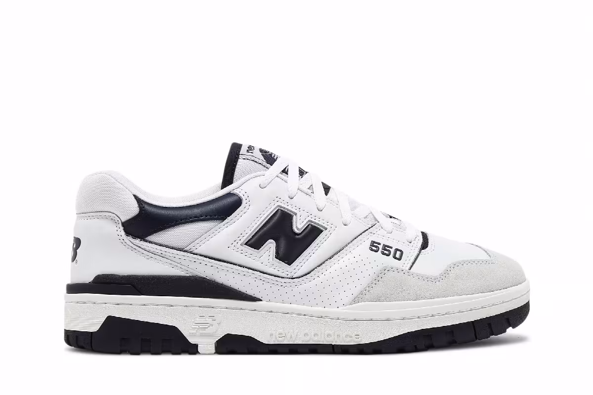 New Balance 550 White Navy, view 2