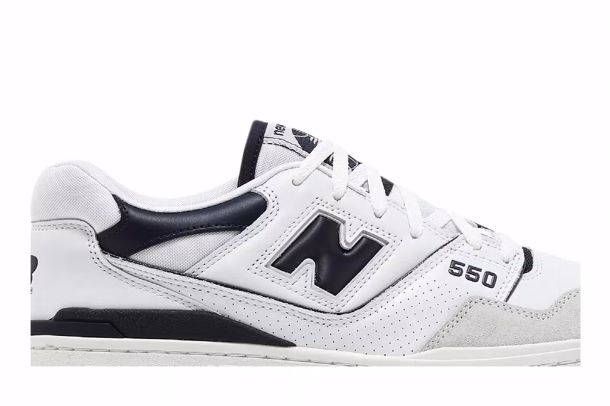 New Balance 550 White Navy, view 3