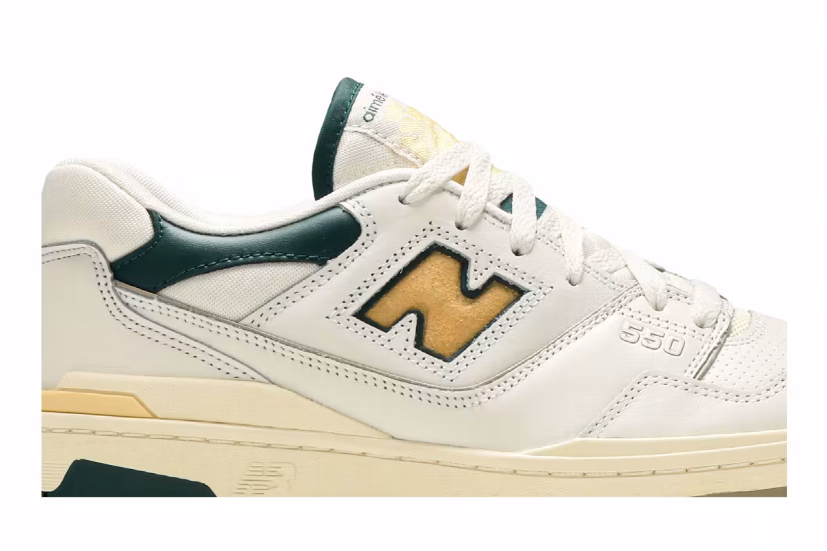 Aimé Leon Dore x New Balance 550 Green Yellow, view 3