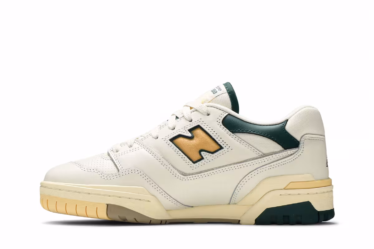 Aimé Leon Dore x New Balance 550 Green Yellow, view 4