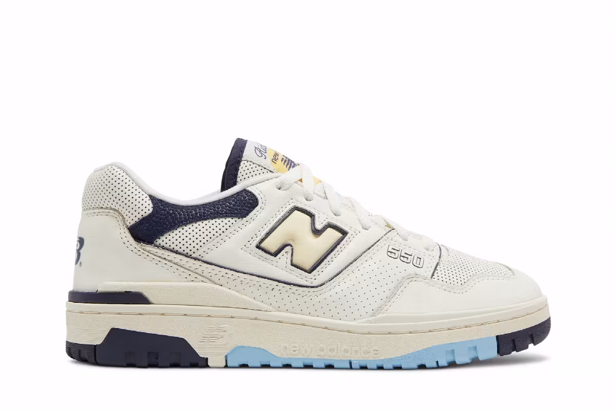 Rich Paul x New Balance 550 White Navy, view 2
