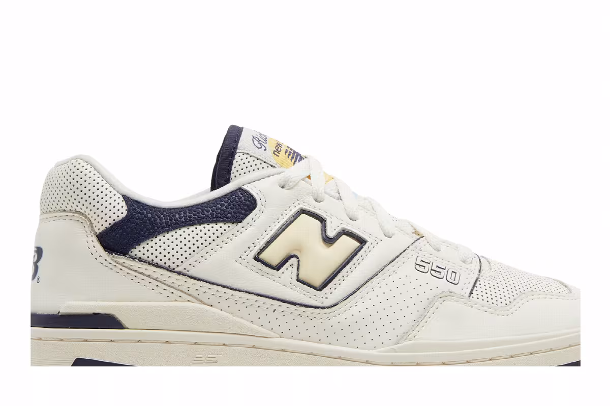 Rich Paul x New Balance 550 White Navy, view 3