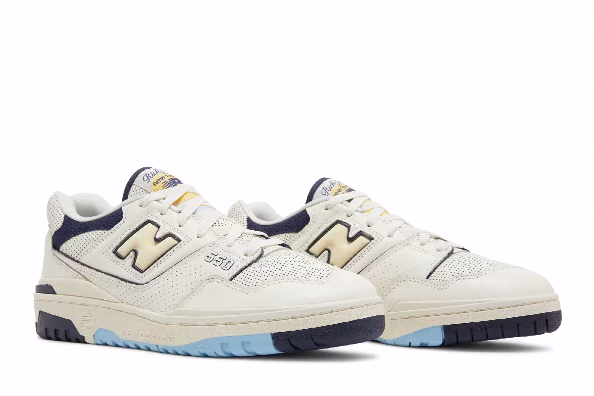 Rich Paul x New Balance 550 White Navy, view 9