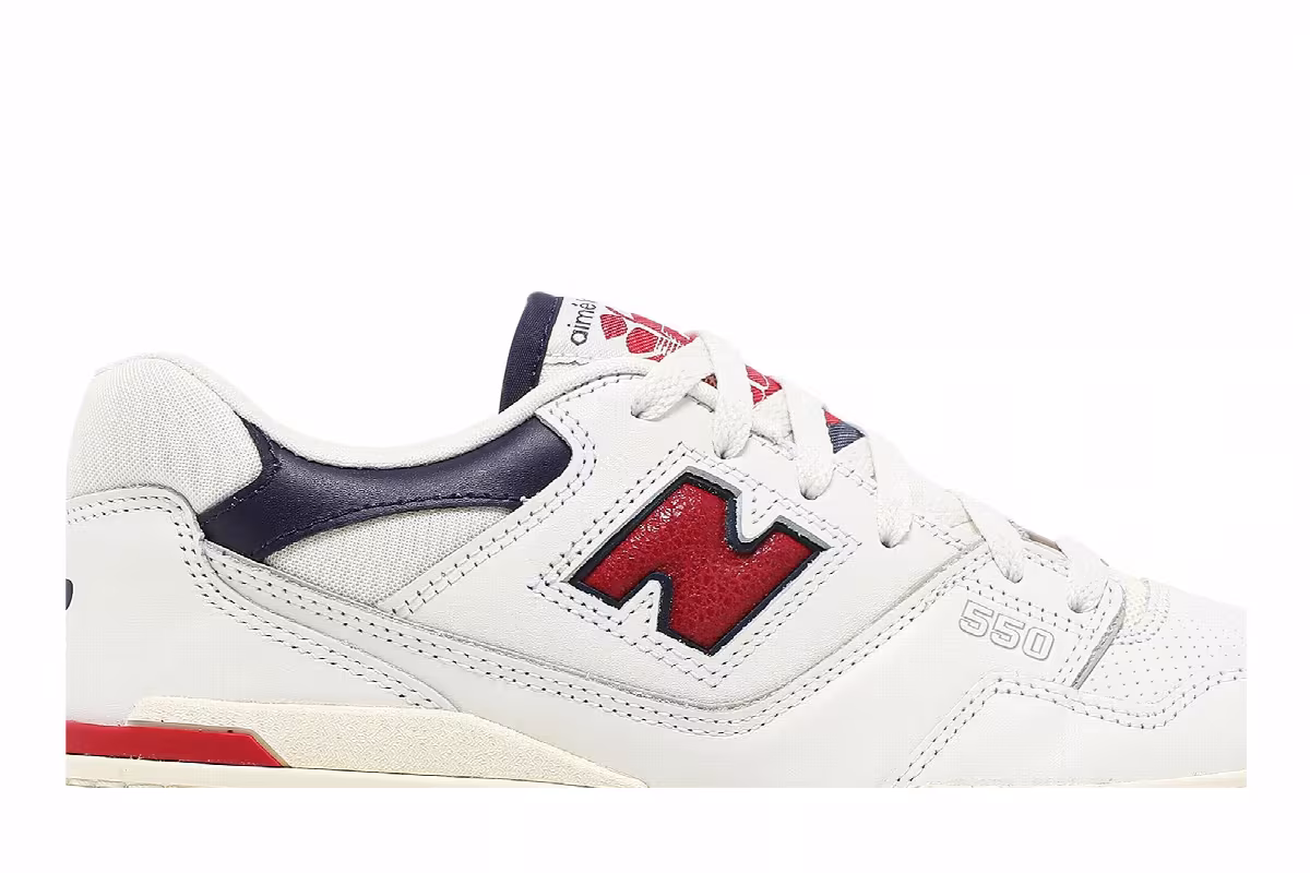 Aimé Leon Dore x New Balance 550 Red Navy, view 3