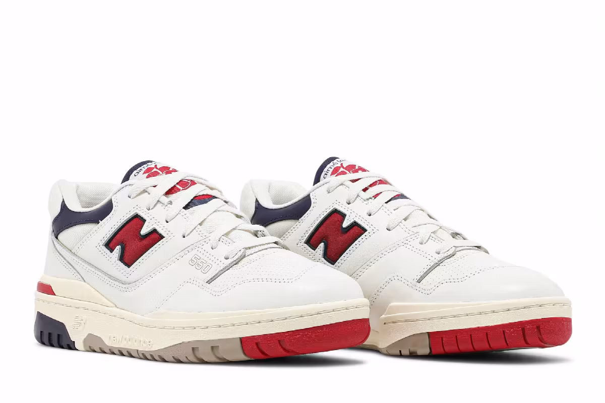 Aimé Leon Dore x New Balance 550 Red Navy, view 9