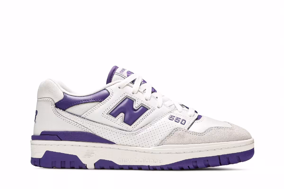 New Balance 550 White Purple, view 2