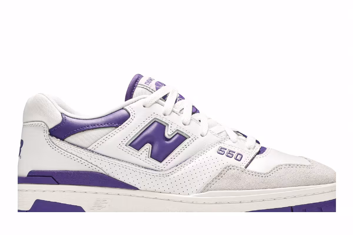 New Balance 550 White Purple, view 3