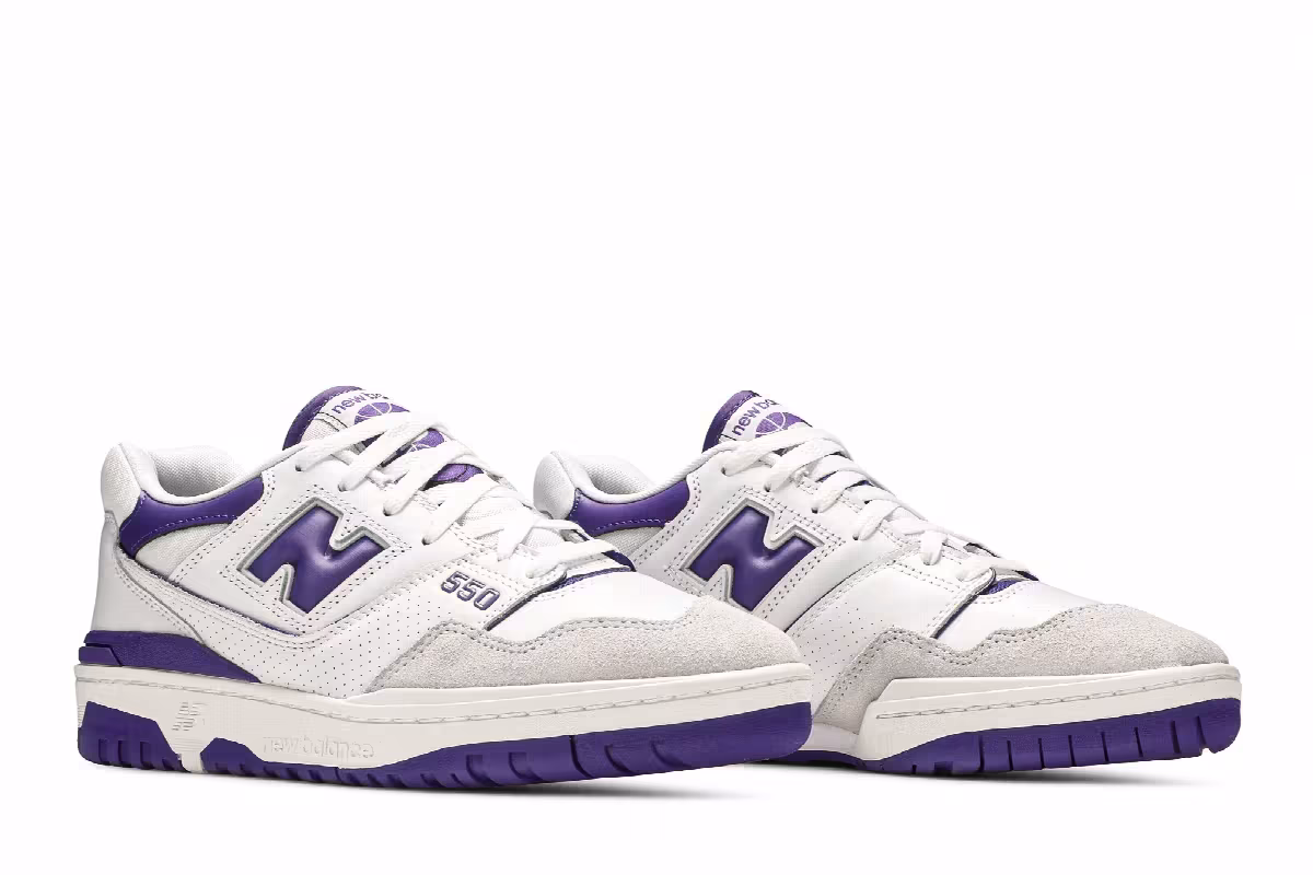 New Balance 550 White Purple, view 9