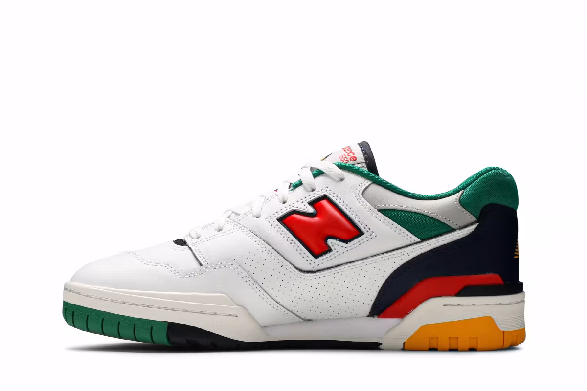 New Balance 550 Oak Leaf Green Red, view 4
