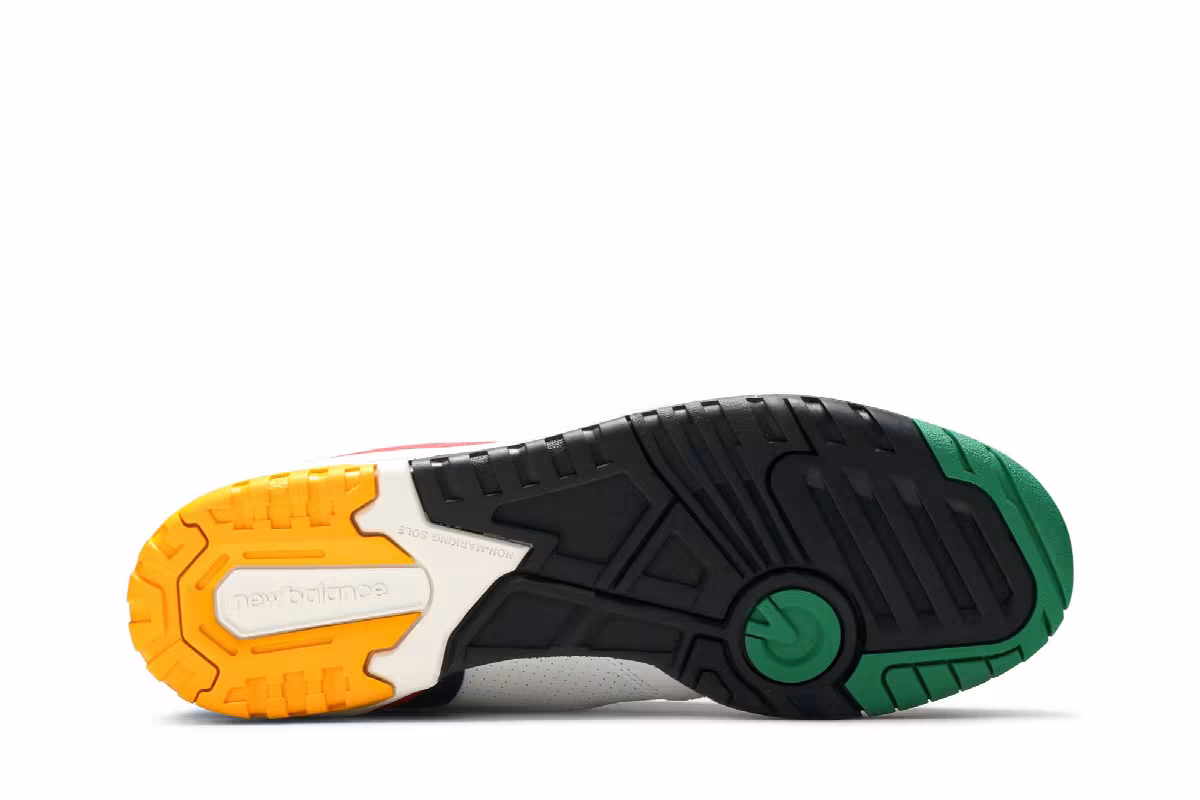 New Balance 550 Oak Leaf Green Red, view 5