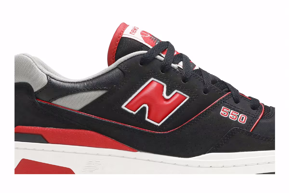 New Balance 550 Black Red, view 3