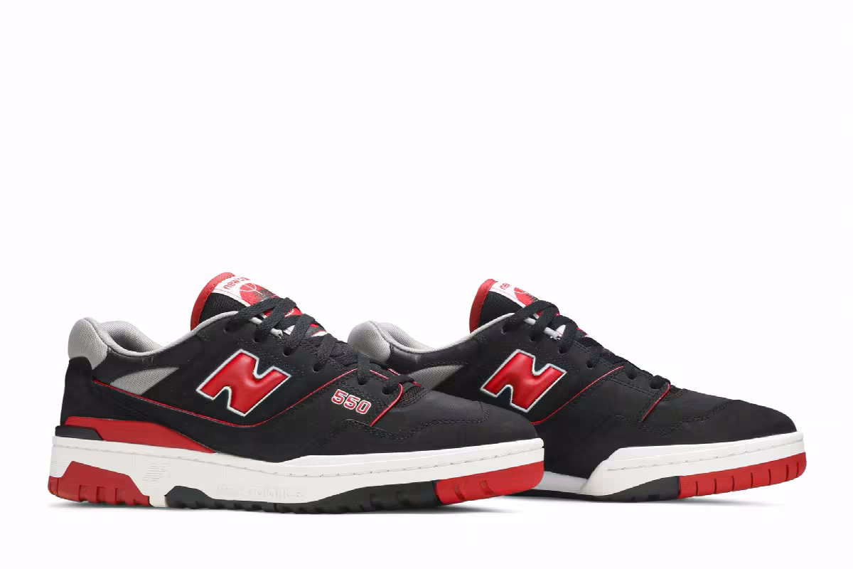 New Balance 550 Black Red, view 9