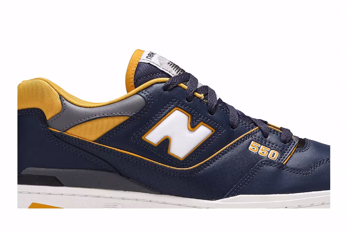 New Balance 550 Navy Yellow, view 3