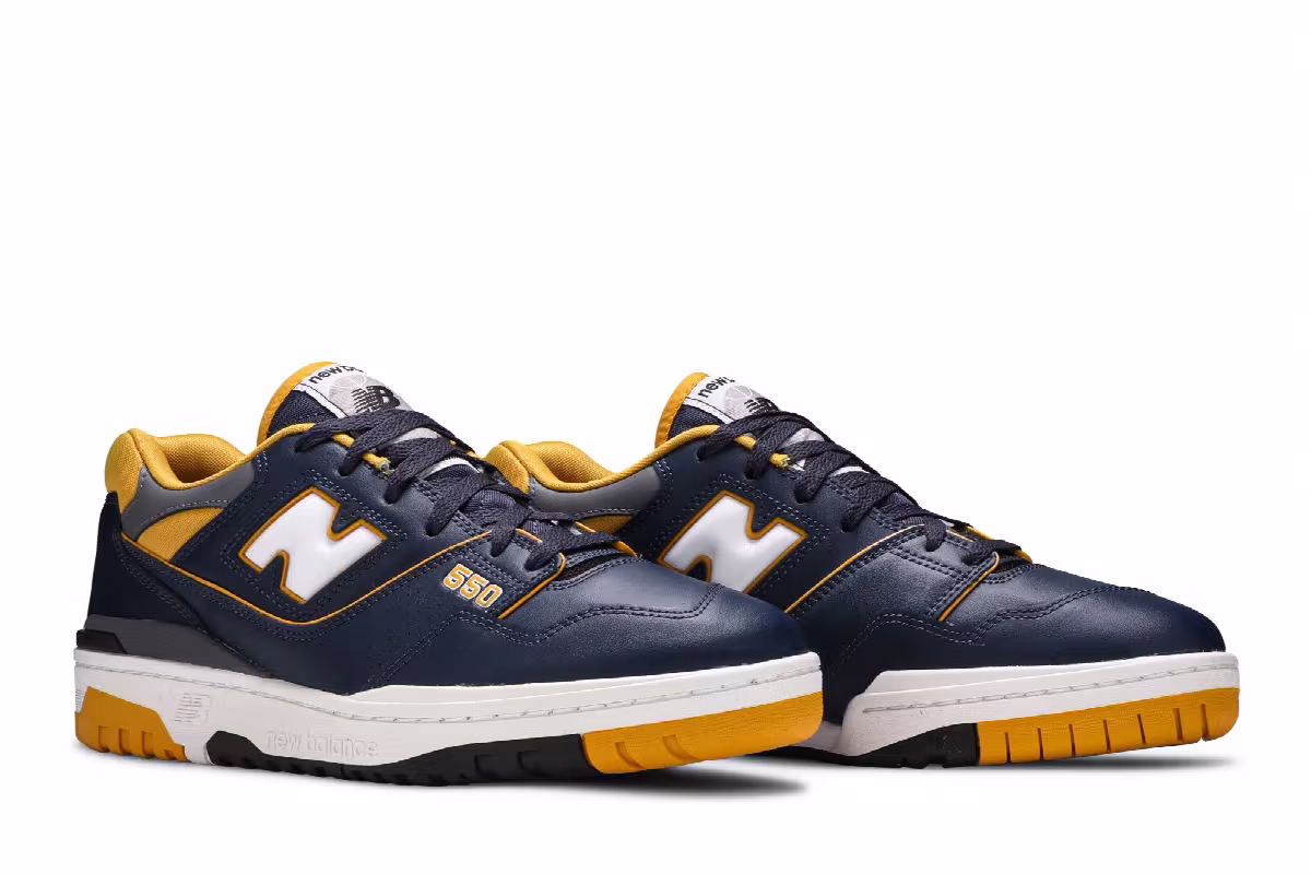 New Balance 550 Navy Yellow, view 9