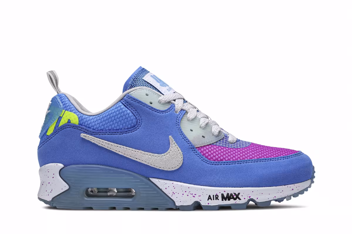 Undefeated x Nike Air Max 90 Pacific Blue, view 2