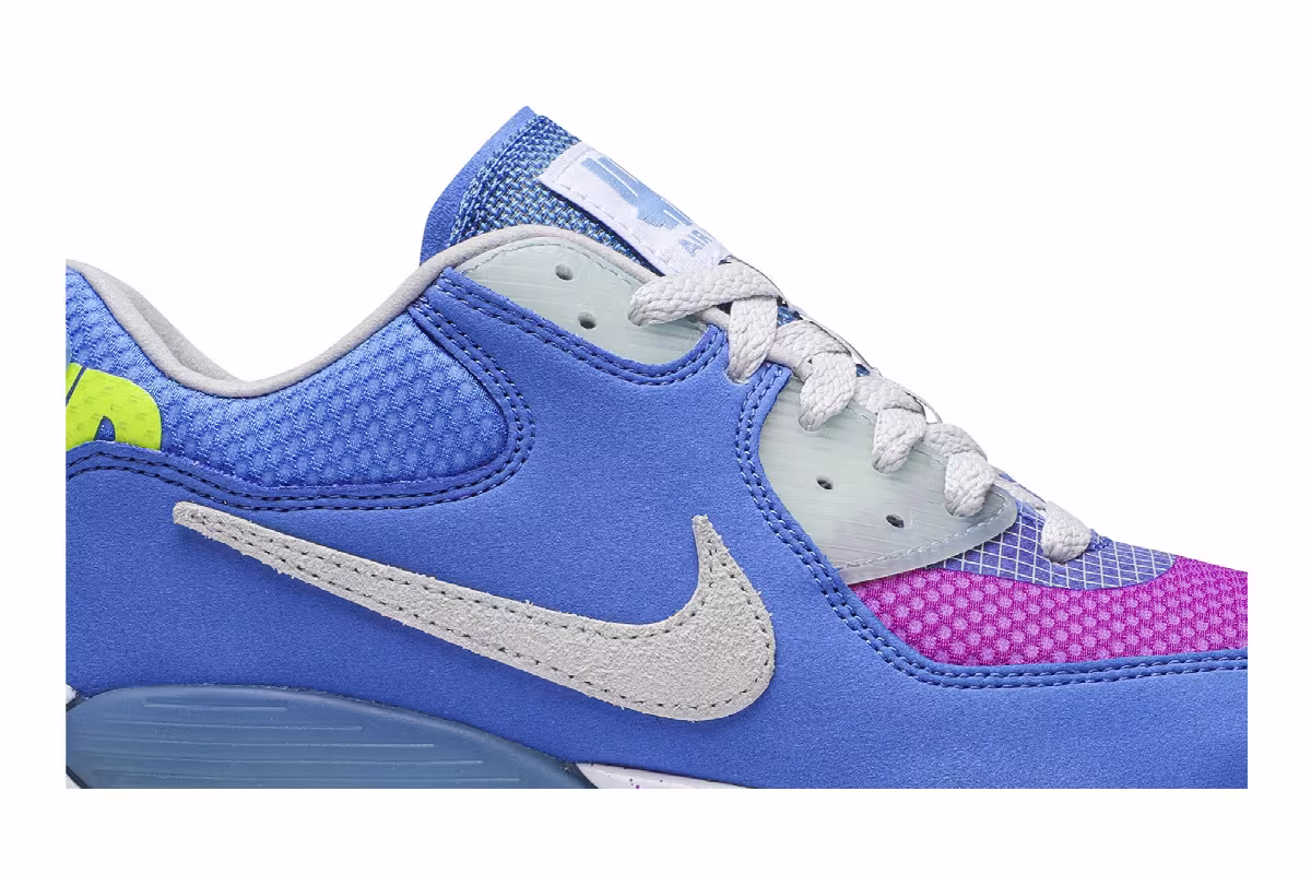 Undefeated x Nike Air Max 90 Pacific Blue, view 3