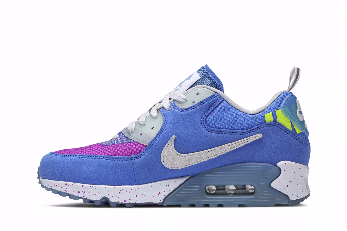Undefeated x Nike Air Max 90 Pacific Blue, view 4